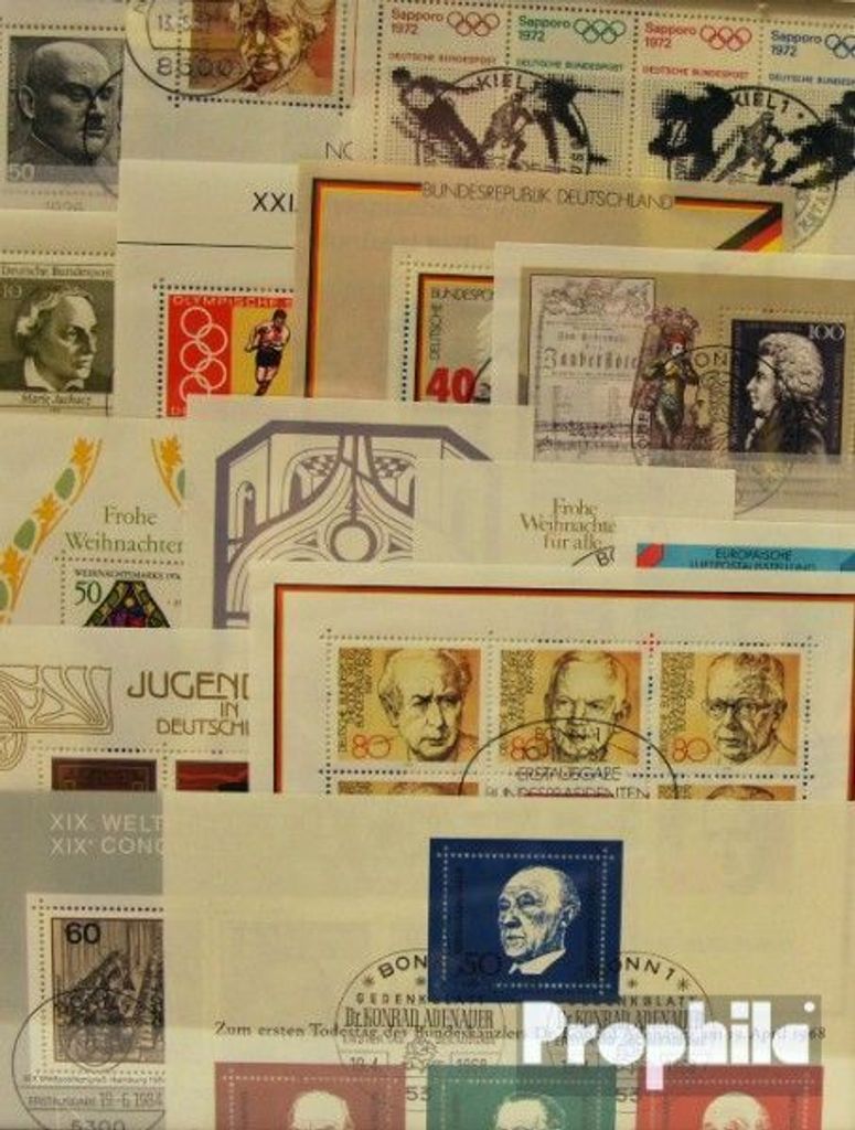 Briefmarken BRD (BR.Deutschland) 15 verschiedene Blöcke gestempelt
