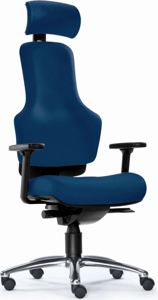 SITWELL STEIFENSAND Ortholetic Balance Bürostuhl Hartbodenrollen Blau