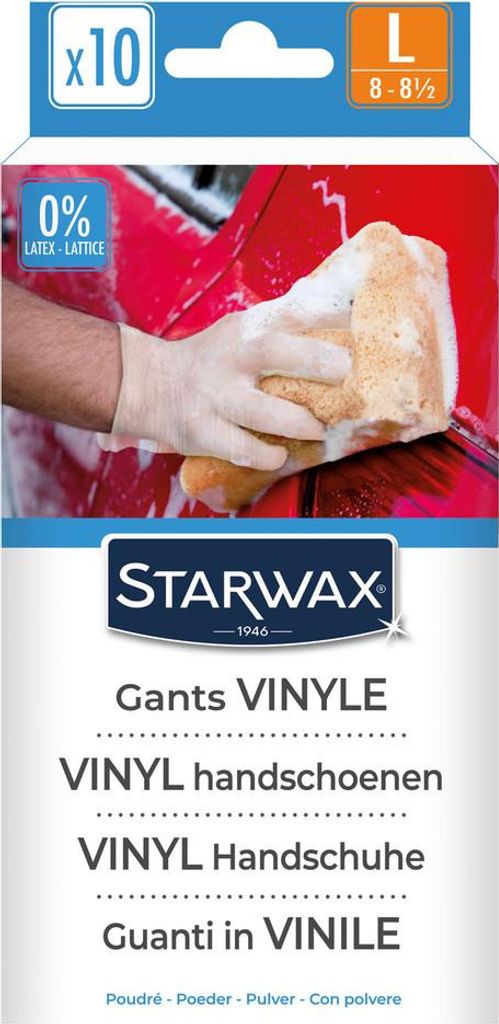 Puderhandschuhe aus Vinyl, 10er-Pack – Starwax