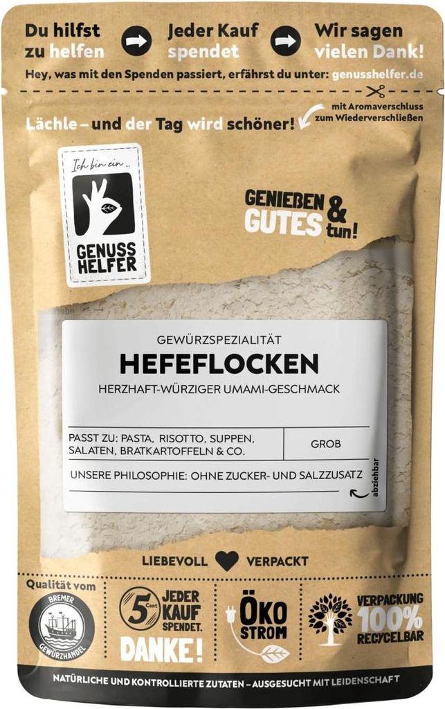 Hefeflocken, vegan, Nutritional Yeast, ideal als Topping, Produktbild 