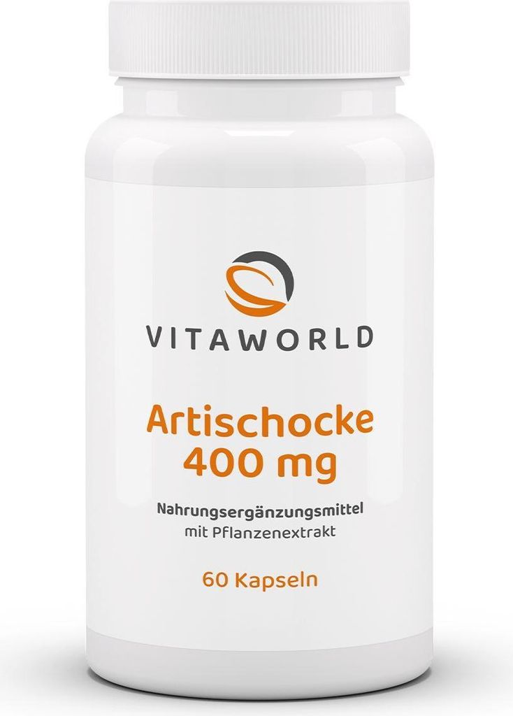 Vitaworld Artischocke 400 mg | 60 Kapseln | Pflanzenextrakt mit Bitterstoff Cynarin | vegan