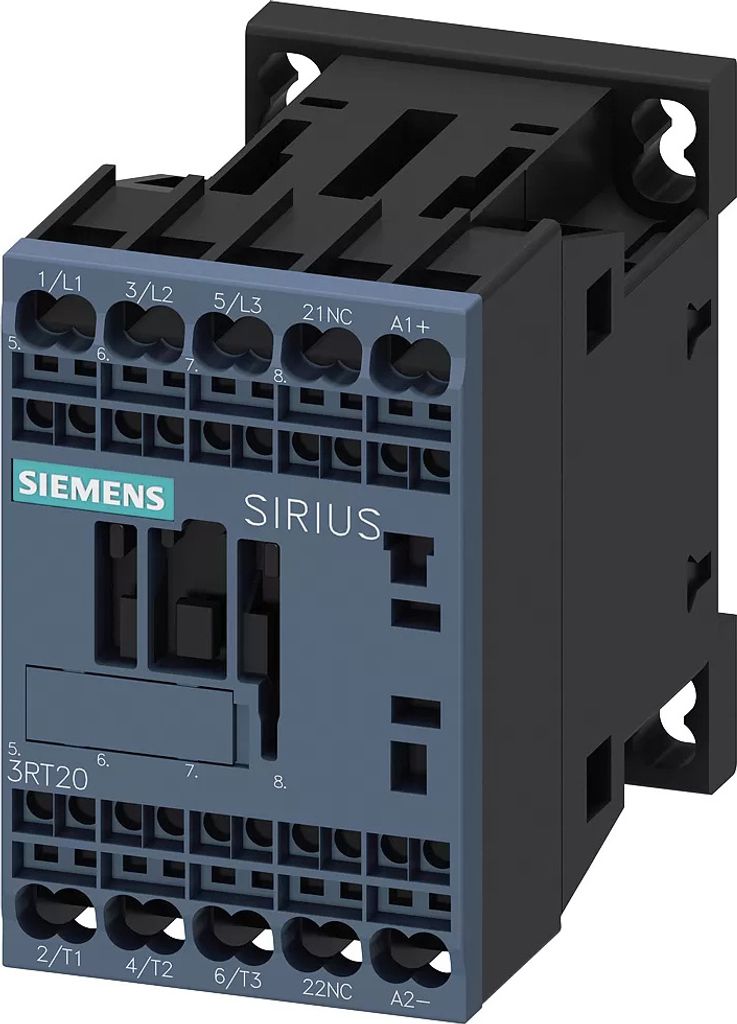 Siemens Schütz für Bahn AC-3e 5,5kW 400V,1Ö,DC 24V, 0,7...1,25*US Varistor S00 Federzug 3RT20172XB420LA2