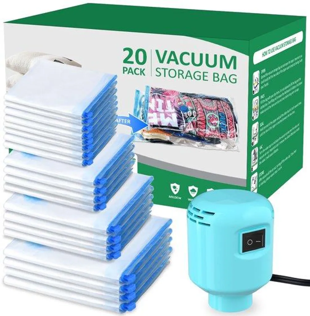 Gagnez 80% de place avec ces sacs sous vide jumbo 60 x 130 cm lot de 4