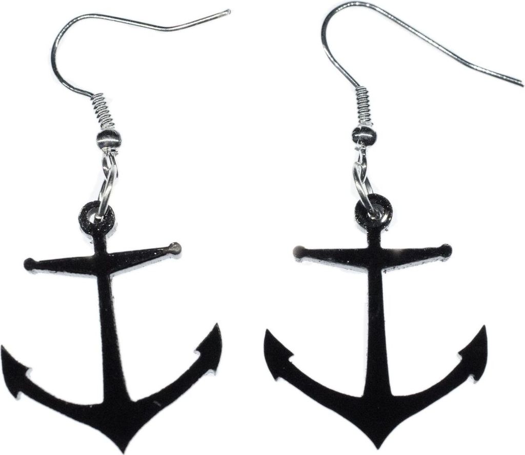 Anker Ohrringe Miniblings Hänger Maritim Boot Ankerohrringe Acrylglas schwz