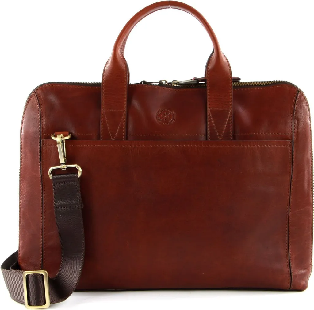 Sac Bandoulière Gustav SADDLER Cuir Midbrown pour Ordinateur de Bureau