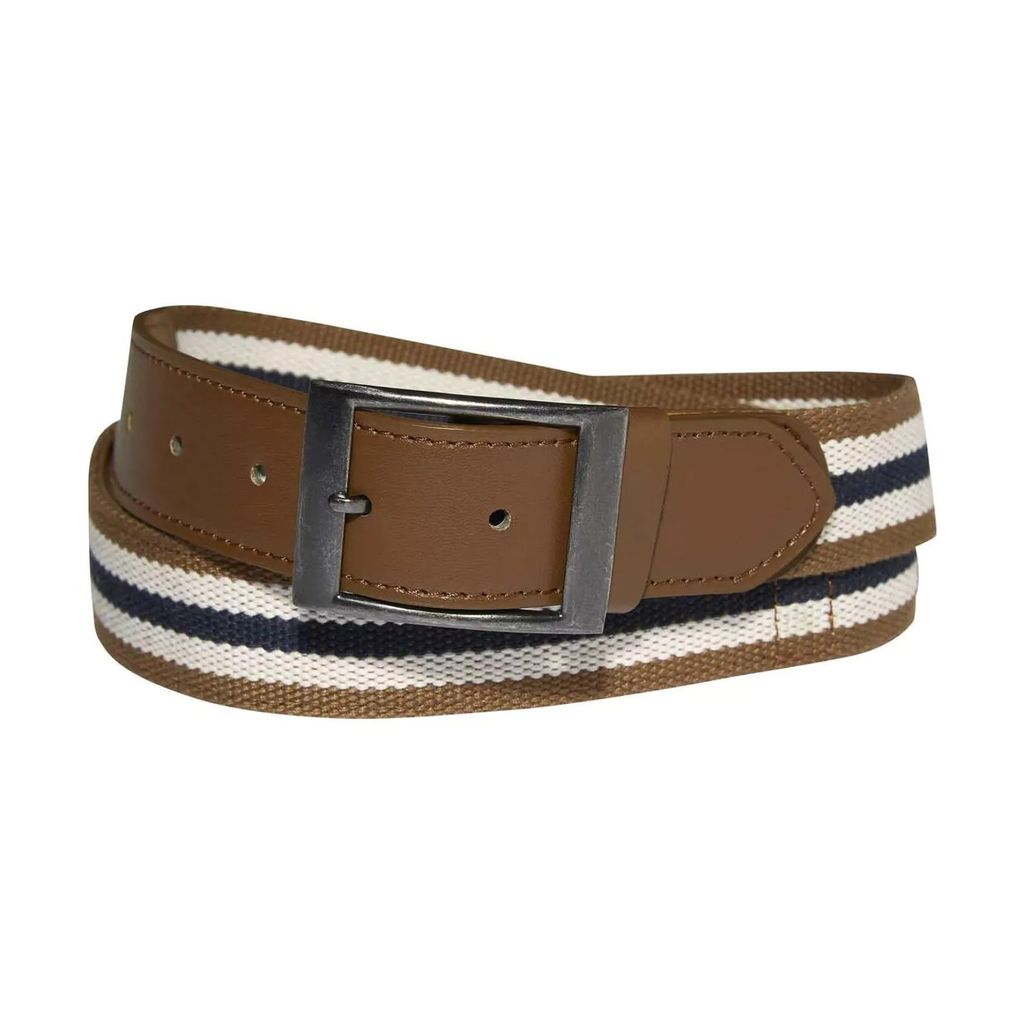 Atlas For Men - Taillengürtel, Mit Streifen-Herren AF1015 (XL) (Braun/Weiß)