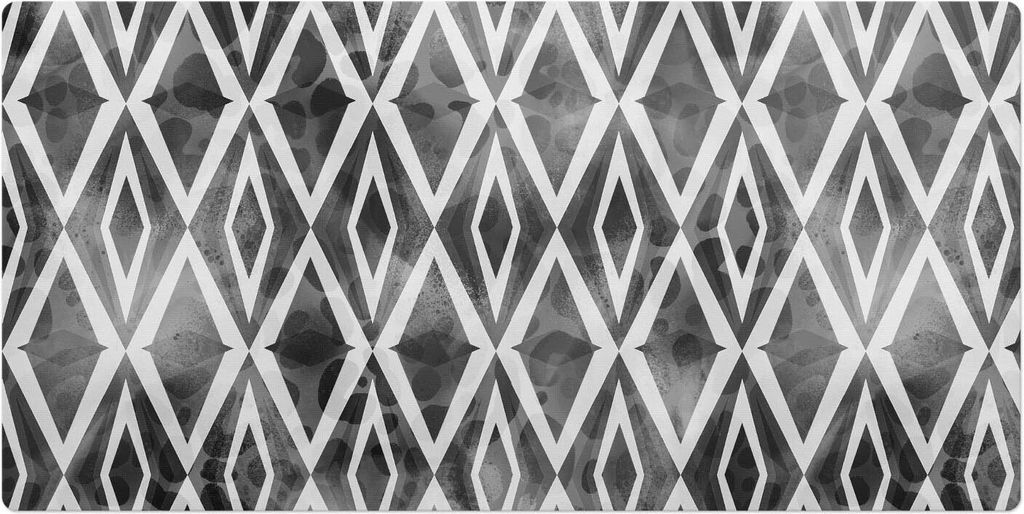 Geometrisches Retro-Muster– Schreibtischunterlage – Schreibtisch Tischunterlage – 100x50 cm – Unterlage Groß Schreibtischmatte