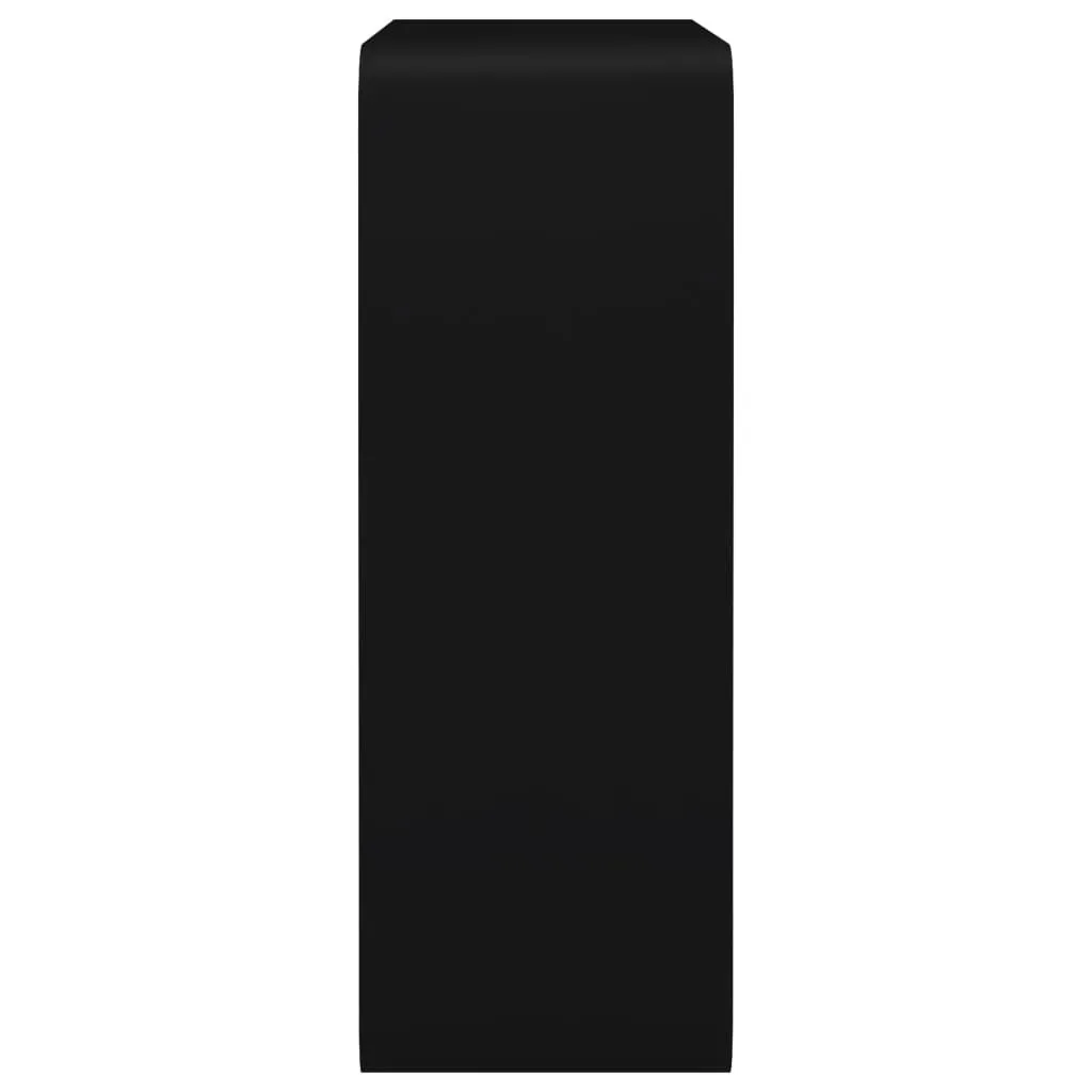 Set de 3 étagères murales en MDF noir forme cube fixation invisible - 9