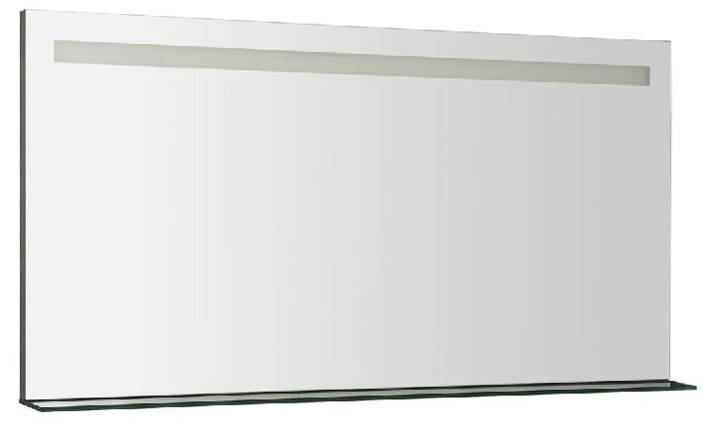 Miroir LED 1200 mm Sapho Breto avec étagère intégrée et cadre robuste