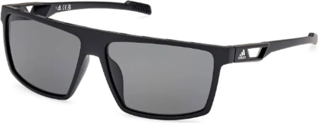 Lunettes Adidas SP0083 Matte Black légères et robustes avec verres Smoke