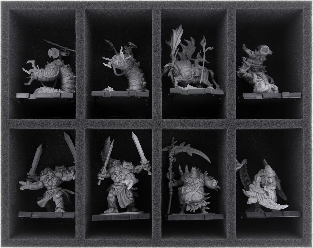 Schaumstoffeinlage für Runewars Miniaturen, 8 Fächer