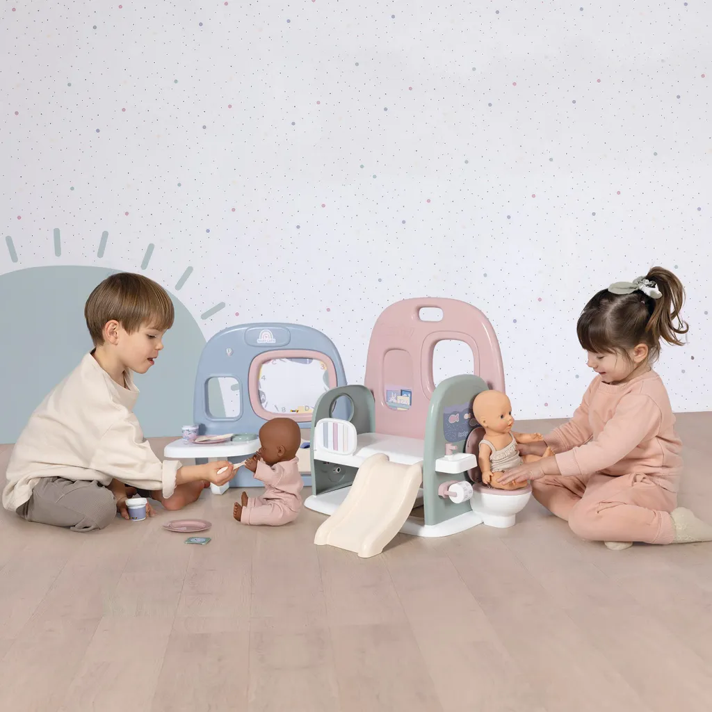 Chambre de poupées Smoby Baby Care - Set de jeu 3-en-1 multifonction - 2