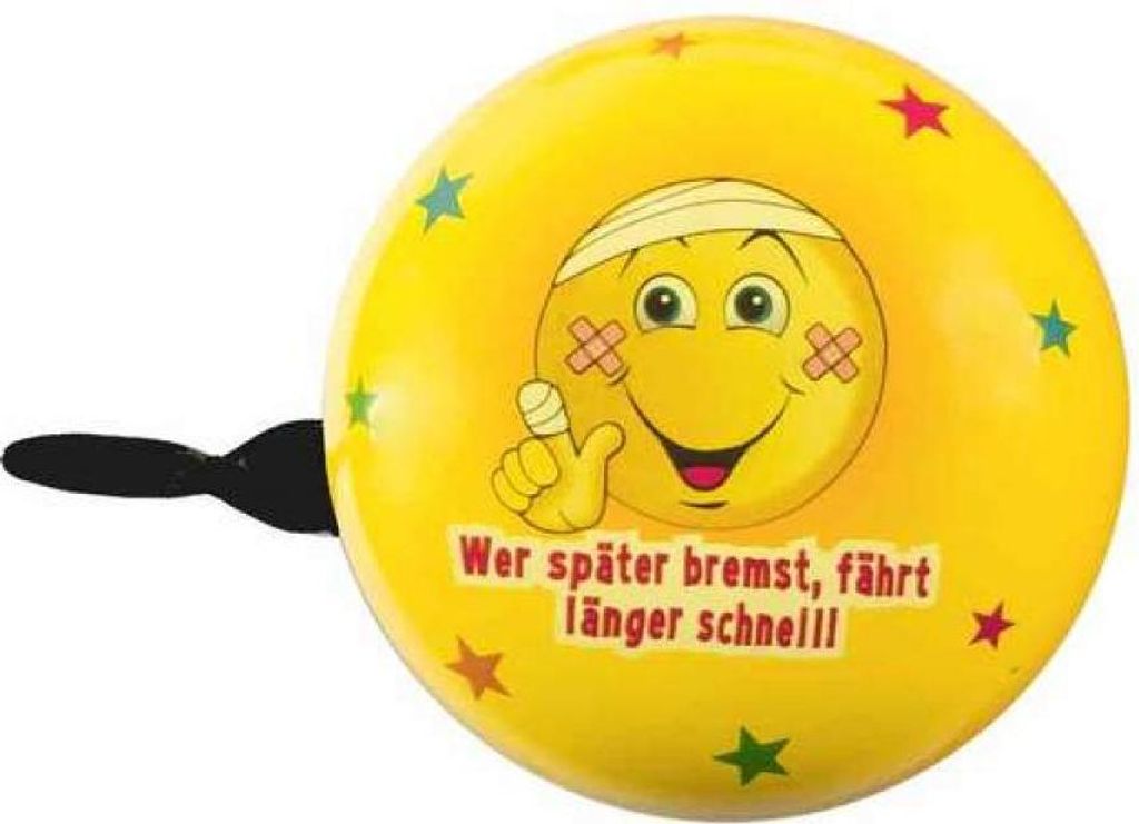 Fahrradklingel Emoji gelb 60 mm - bbeBells 52357 - Glocke Produktbild 