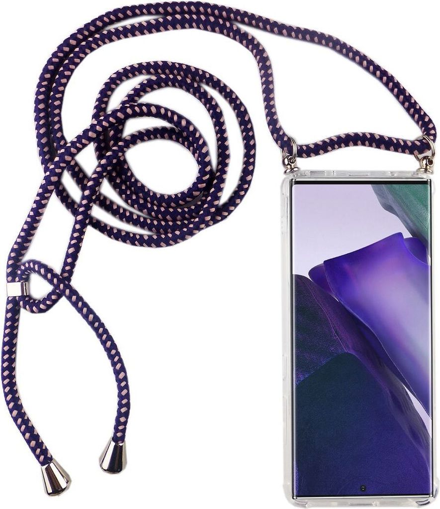 Handykette für Samsung Galaxy Note 20 Ultra - Smartphone Necklace Hülle mit Band - Schnur mit Case zum umhängen in Violett