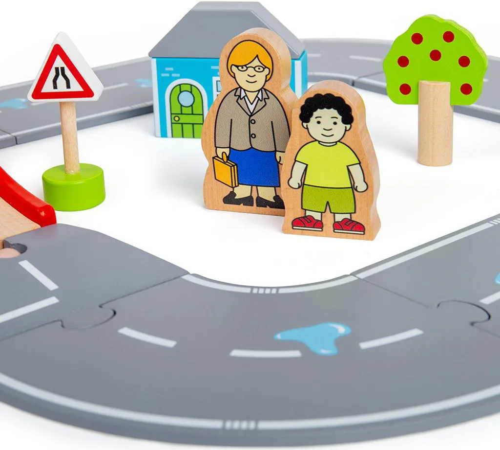 Bigjigs Rail Wooden Road Eight - Circuit de Route en Bois en Forme de 8 - 6