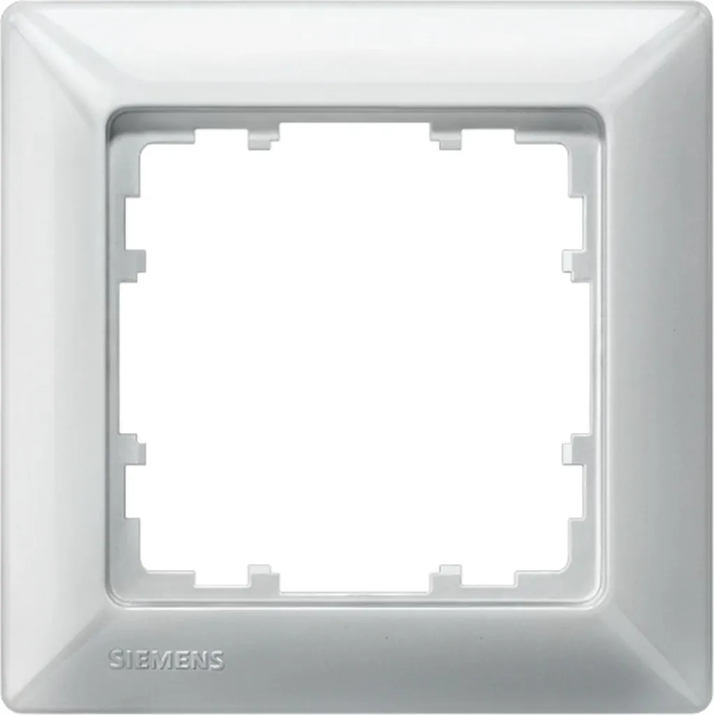 Cadre Siemens DELTA alu pour finition interrupteur et prise simple