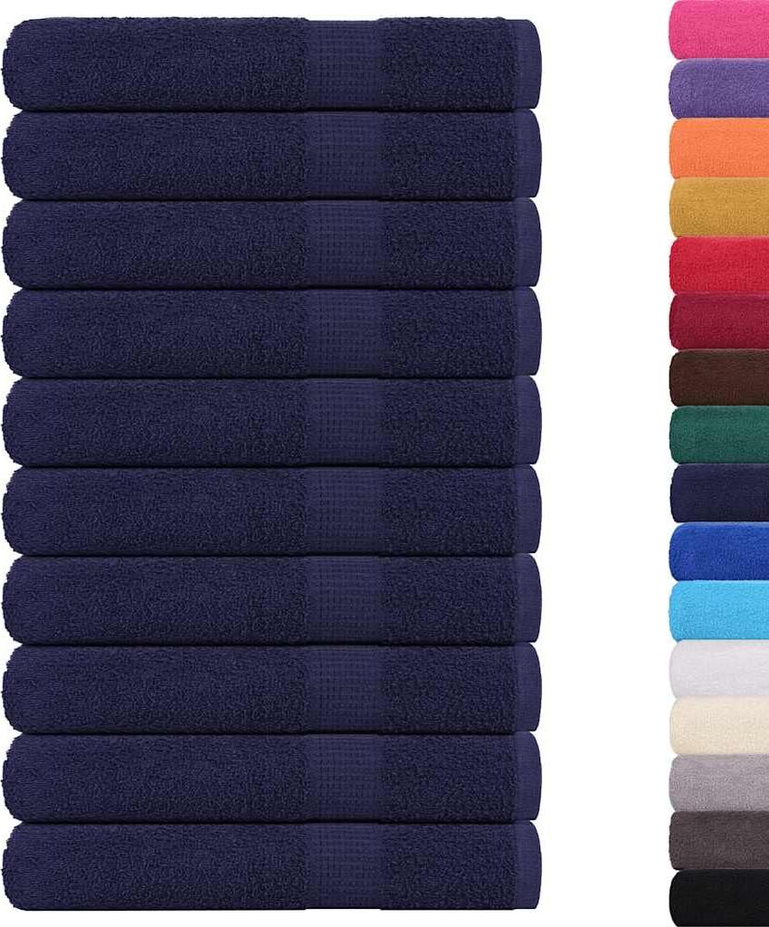 vidaXL Saunatücher FROGN 10 Stk. Marineblau 80x200 cm 360 g/m²