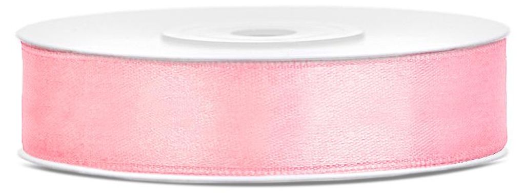 Rosa Satinband, dekorativ für Hochzeitsgeschenke, 12 mm, 25 Produktbild 