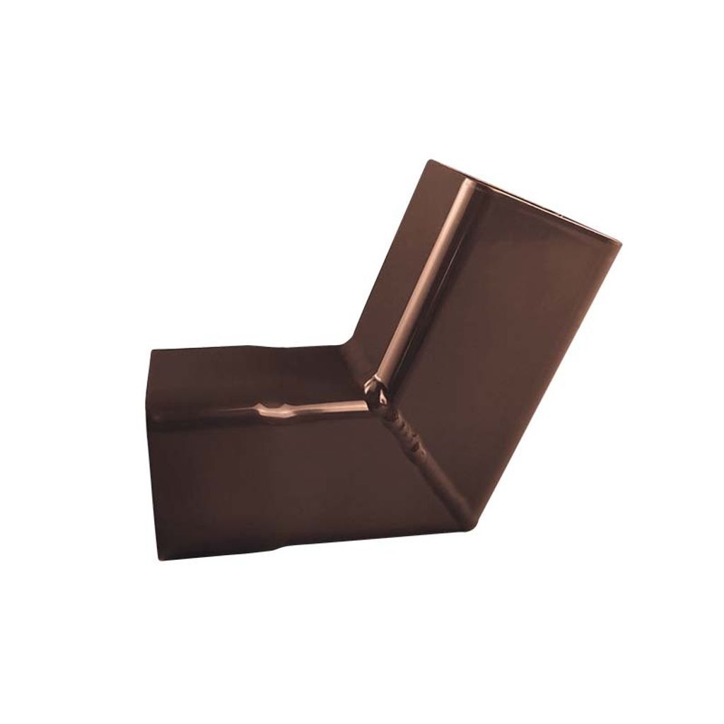 Renoplast RK65 Aluminium Fallrohrbögen, Ecke 87o 45x45mm Braun, Dachrinnen Regenrinne Dachentwässerung Blechkantprofile, Gartenhaus Carport