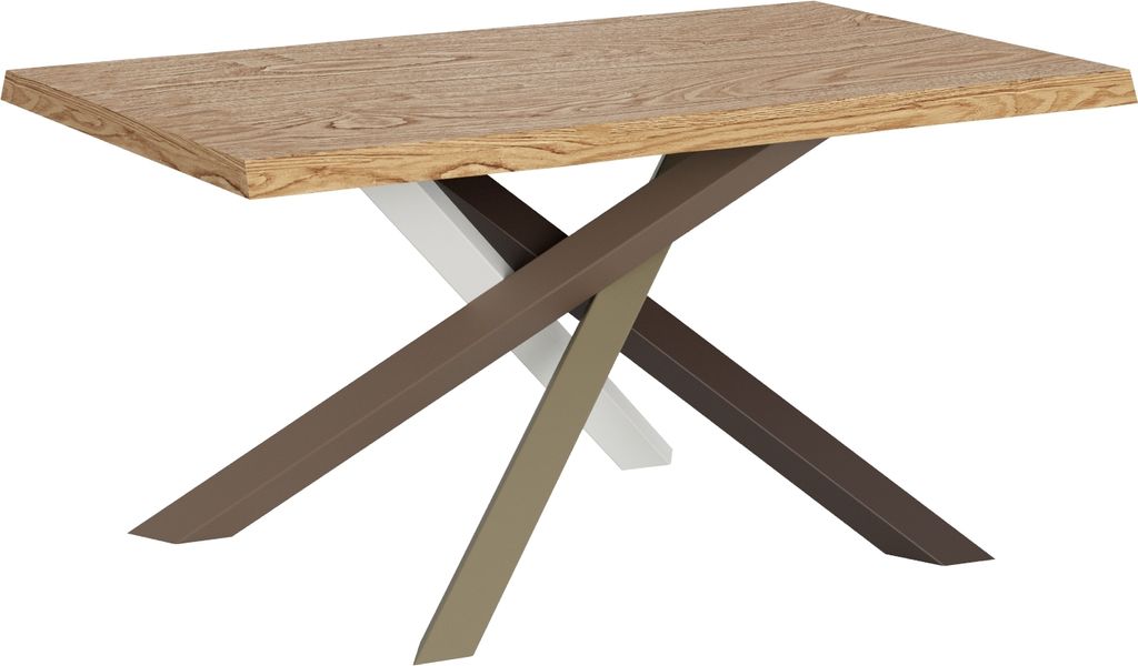 Fester Tisch 90x160 cm Versalux entrindete Eichenbeine 4/C