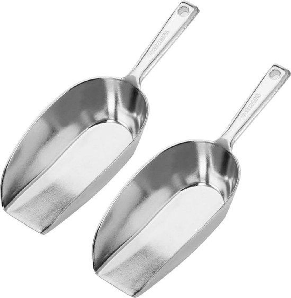 Silberne Aluminium Schepjes, 2 Stück, 300 ml