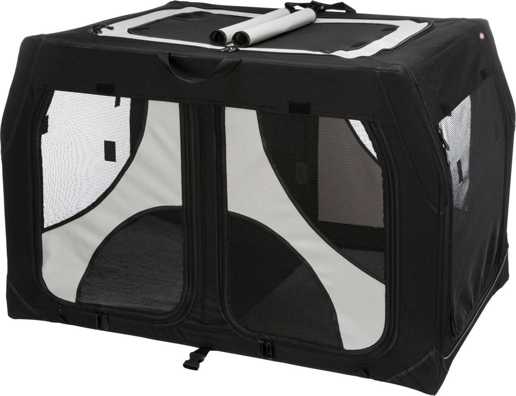 TRIXIE Hundebox Vario Double - schwarz/grau - 91 × 60 × 61/57 cm