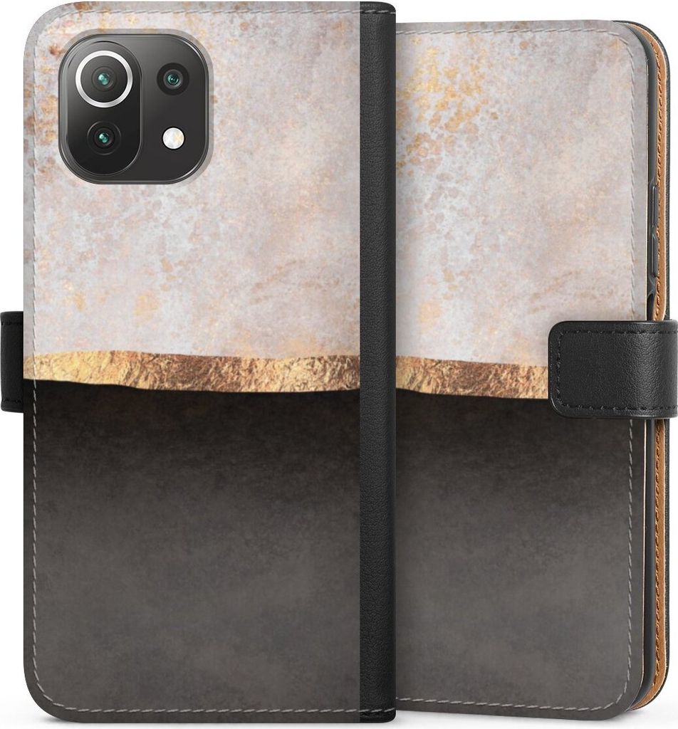 DeinDesign Klapphülle für Xiaomi Mi 11 Lite Handytasche Lederhülle Tasche Abstrakt Black & White Trends