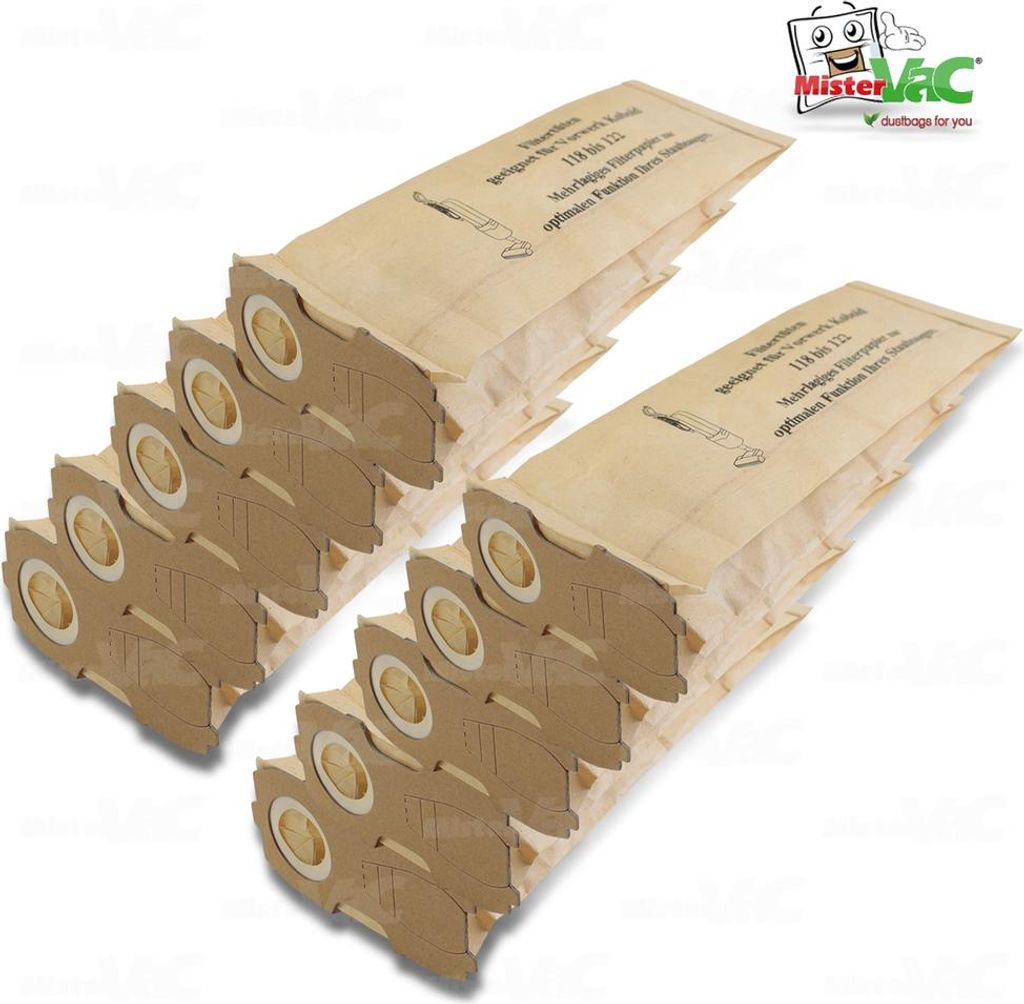 MisterVac Staubsaugerbeutel 20 Stück kompatibel mit Vorwerk Kobold VK122