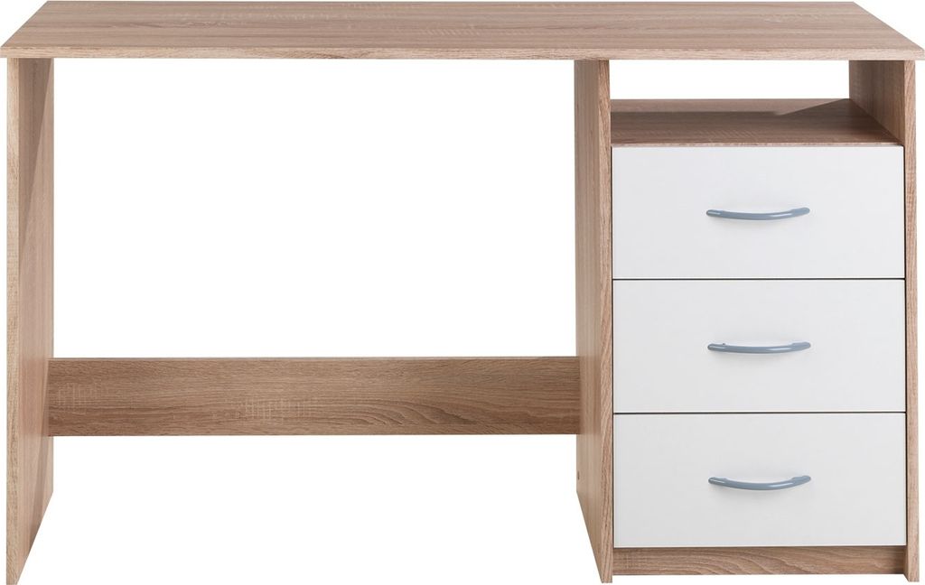 ADRIA Schreibtisch mit 3 Schubkästen sowie einem offenen Produktbild 10