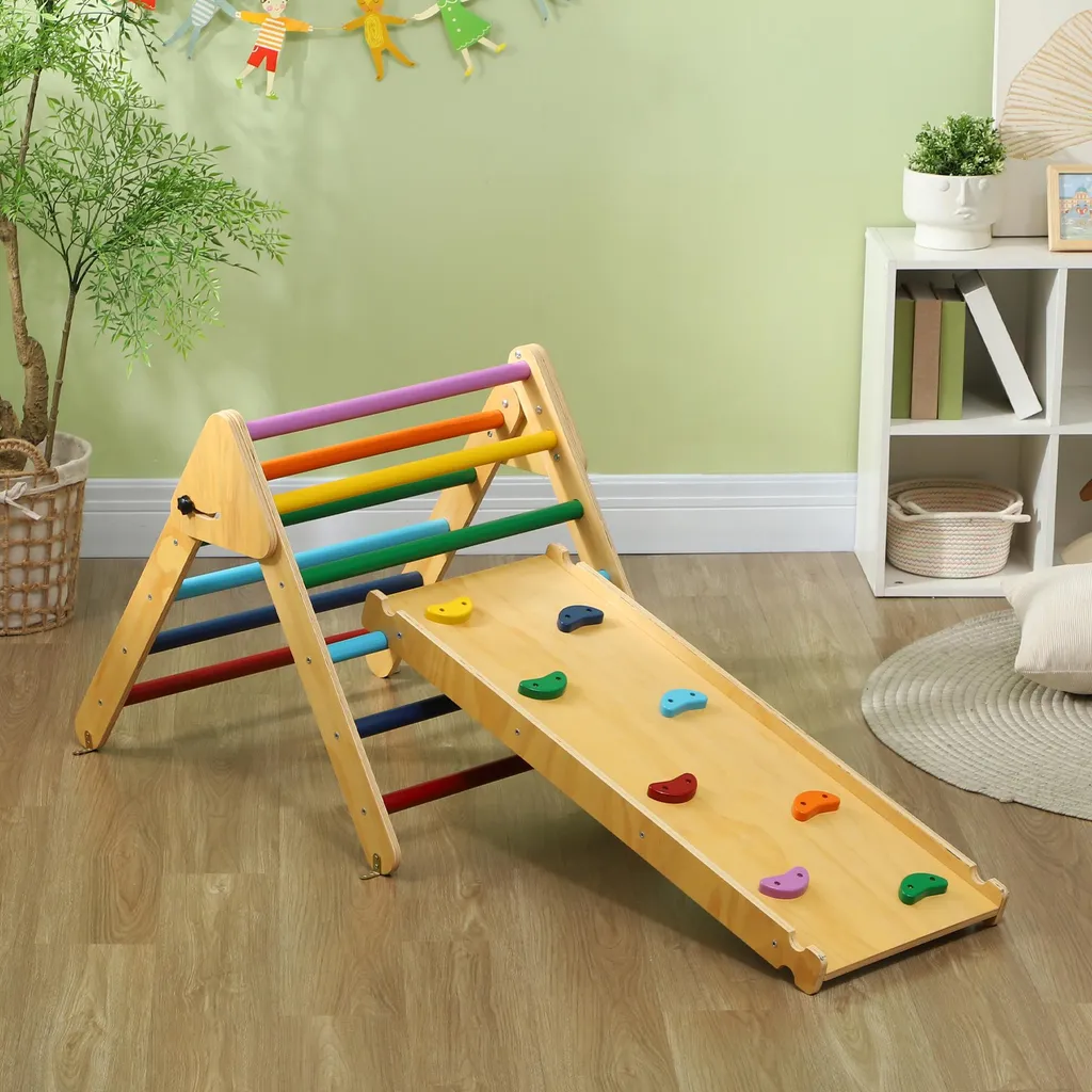 Module de motricité libre pour enfant, triangle et toboggan de salon - 4