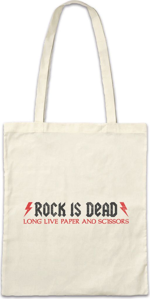 Urban Backwoods Rock Is Dead Long Live I, Stofftasche, Farbe: Beige