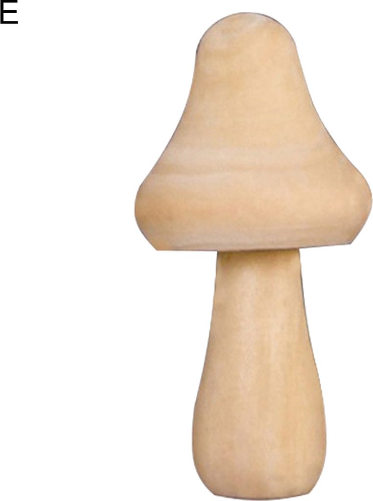 Holzpilz -DIY unvollendete Mini -Kinder Spielzeugpilzschmuck für Zuhause-E