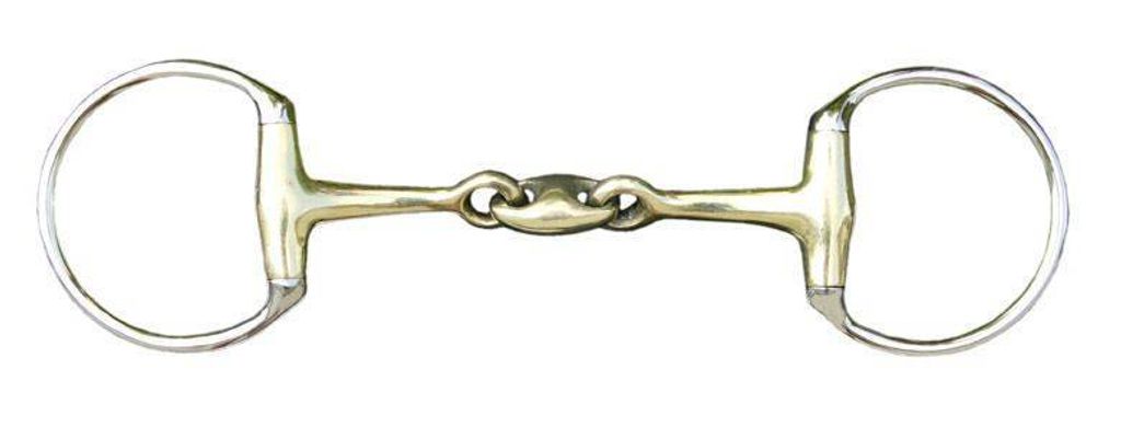 HKM doppelt gebrochenes Olivenkopfgebiss 16 mm aus Argentan , Gr. 55/115 weite