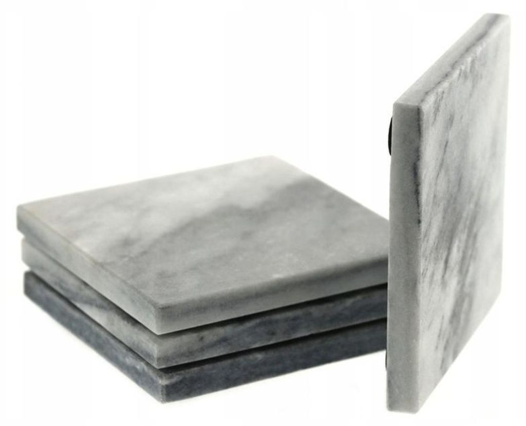 Svenska Living Glasuntersetzer - 4x- Marmor - 10 cm Produktbild 