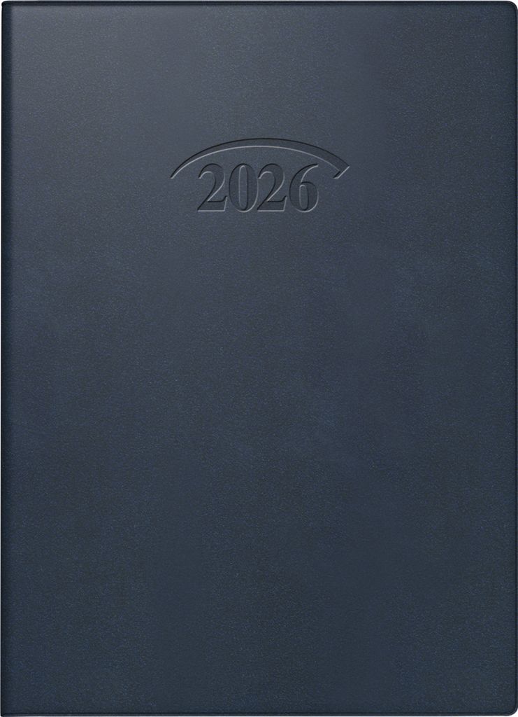 2026 Brunnen Taschenkalender 736 A6 dunkelblau Produktbild 