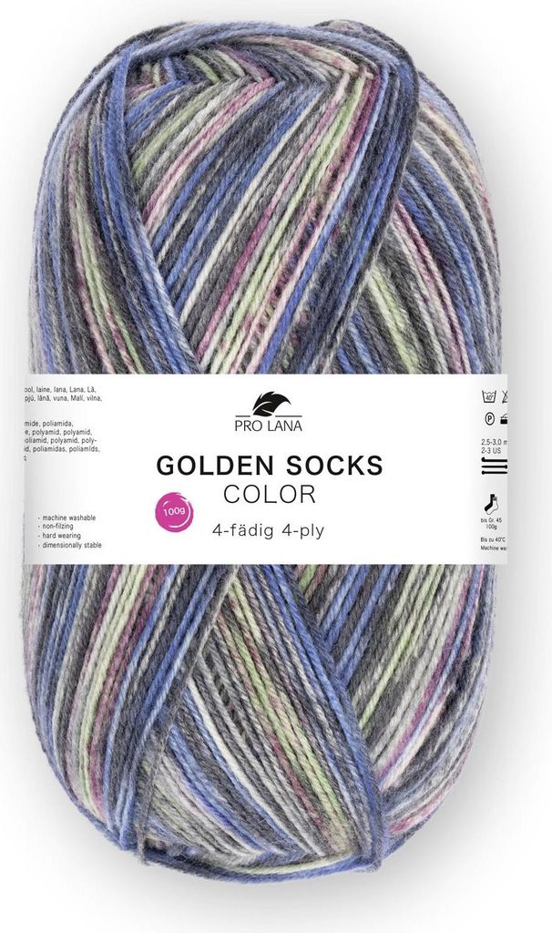 Pro Lana GOLDEN SOCKS color 100 g 4-fach Sockenwolle 420 m Farbe 717