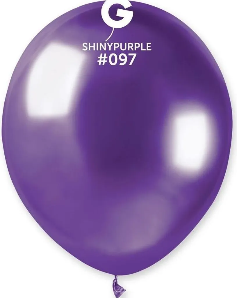 Petit ballon de baudruche violet chrome 13cm - Accessoire déco de table