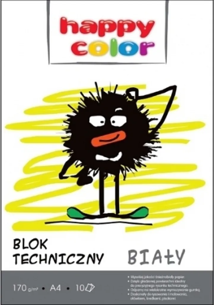 Happy Color Album Disegno Tecnico A4 | 20 Fogli 170g Resistenti | Scuola