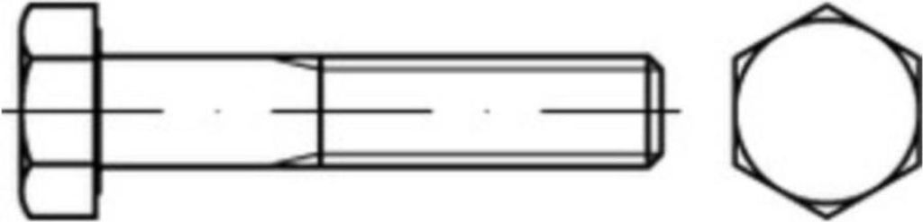 Reyher Sechskantschrauben ISO 8765 8.8 M 12x1,5x45 vz (100 Stück)