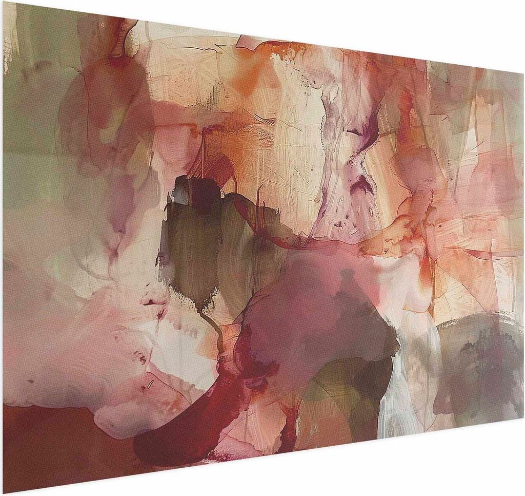 Posterpapier Poster - Spring Composition - glimmers and forms in watercolor technique 60x40 cm Muster a-H-10034-ao-a