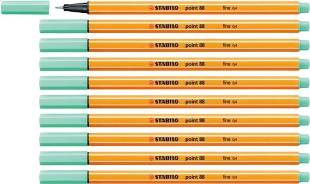 Fineliner - STABILO point 88 - 10er Pack - eisgrün