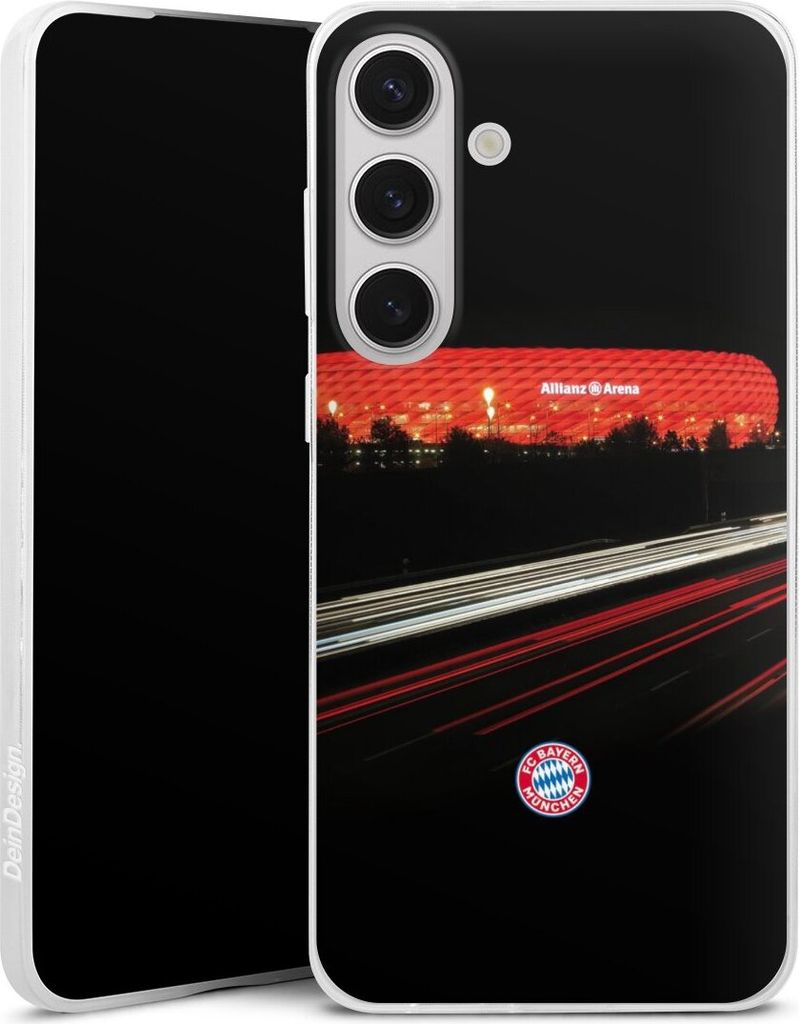 DeinDesign Slim Hülle für Samsung Galaxy S25+ Silikon Case Ultra Dünn Handyhülle FC Bayern München FCB Stadion