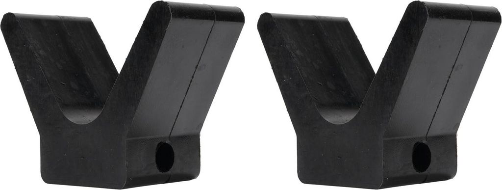2pcs Anhängerboot gegen Block Gummi -Bogenstopp schwarze Marineform 2 in Breite 4 Zoll Spannweite 1/2in Montageloch