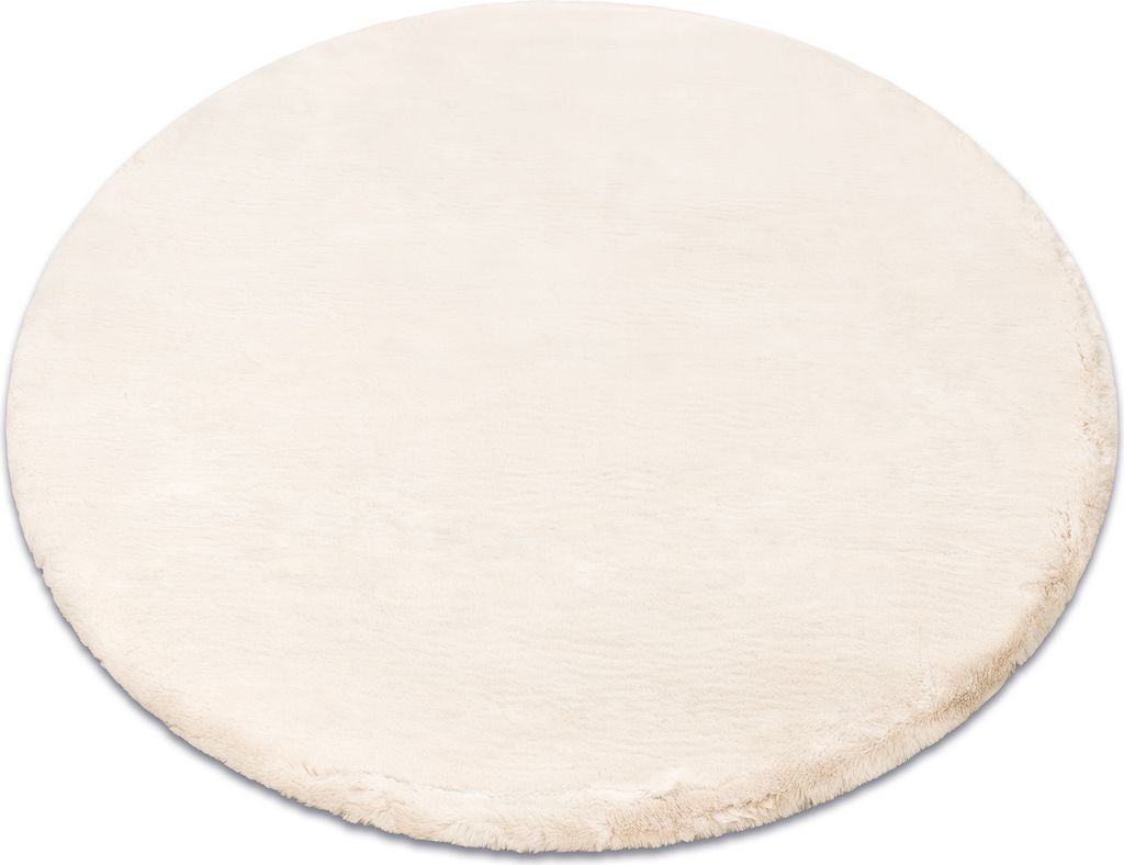 Moderner Teppich TEDDY NEW sand 52 Kreis Shaggy, plüschig, sehr dickes beige beige rund 160 cm