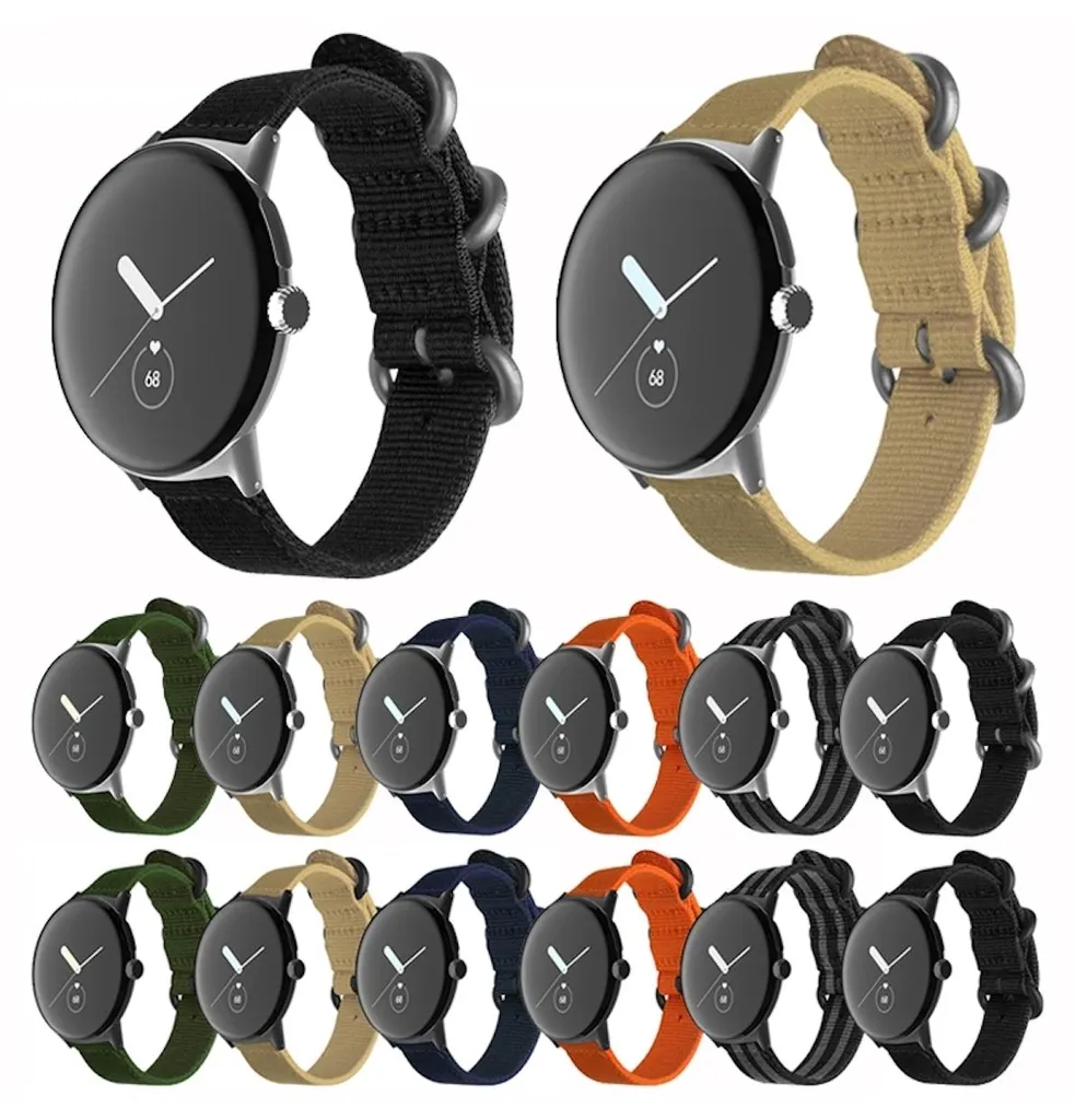 Bracciali per Google Pixel Watch in tessuto nylon Solo Loop Set Donna Uomo Sport Watch Cinturino di ricambio compatibile con Google Pixel Watch (6