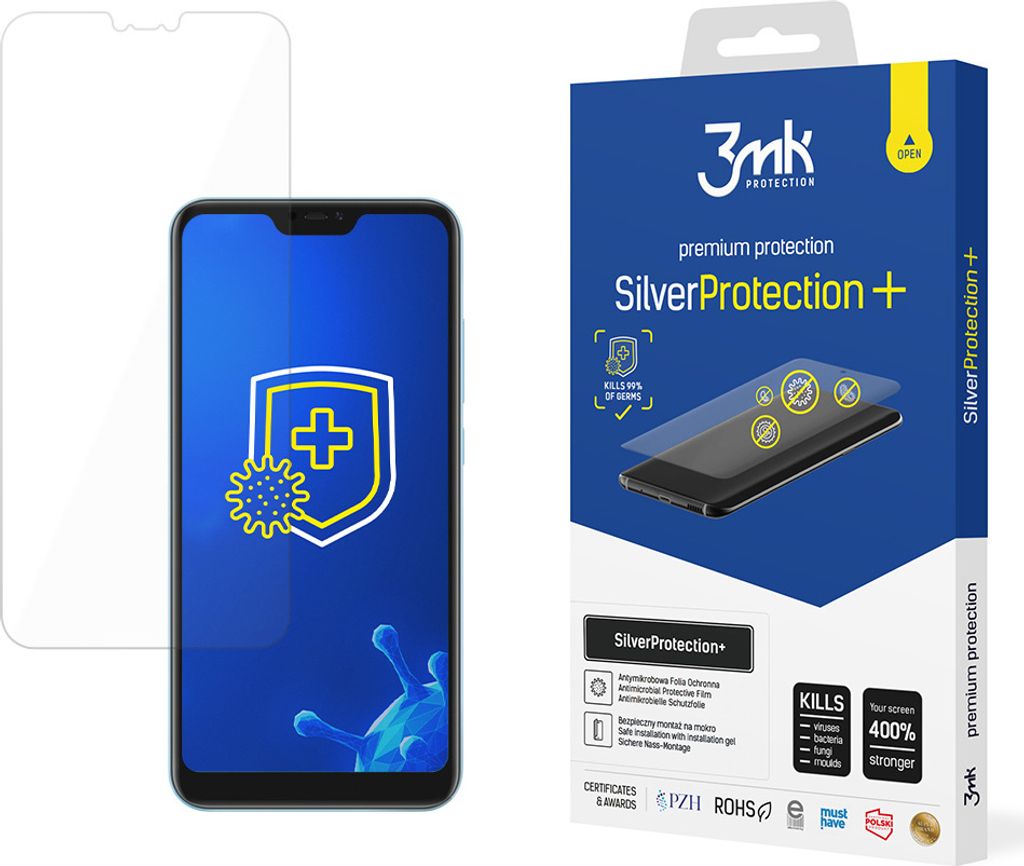 3mk Display Antimikrobielle Schutzfolie SilverProtection+ für Xiaomi Mi A2 Lite Global 0,21mm Self-Heal