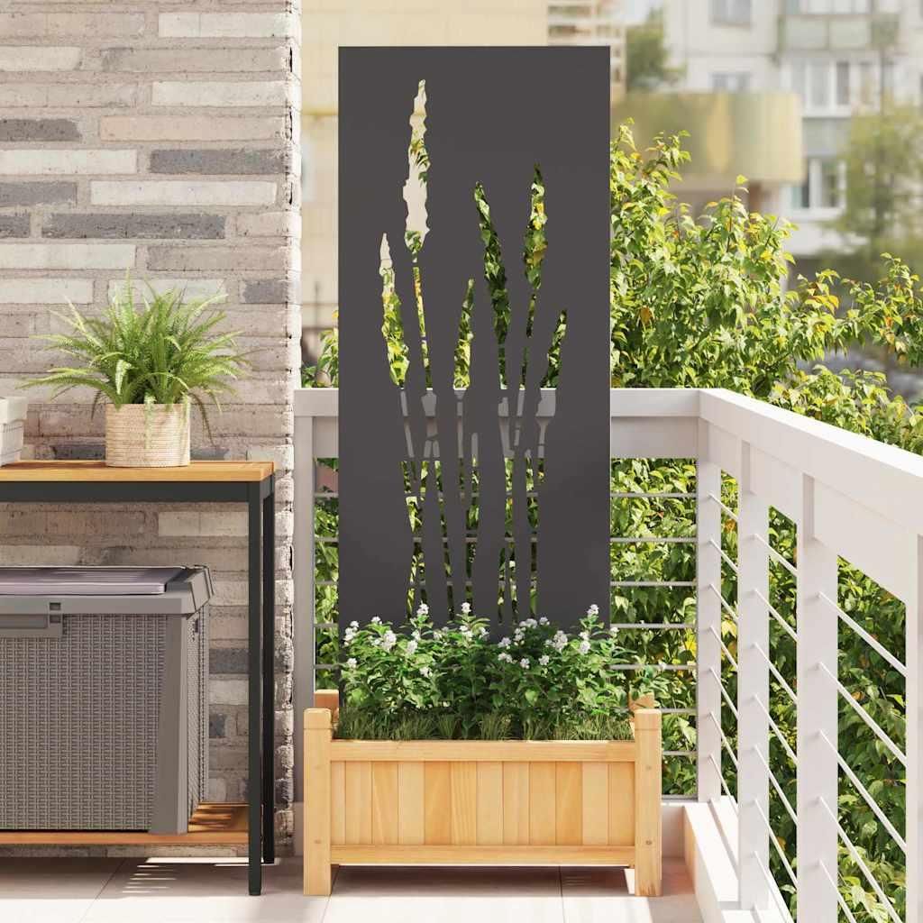 "2026 MODERNE"Garten Sichtschutz-Leinwand - elegantes Design - Windschutz fur Garten - Floral Schwarz 50x140cm DE616875 - Leinwandbilder