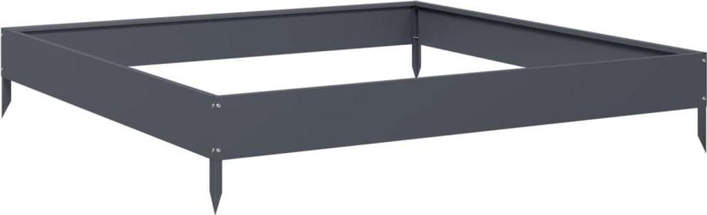 vidaXL Hochbeet Anthrazit 100x100x18,5 cm Stahl Produktbild 