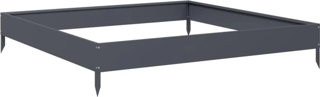 vidaXL Lit surélevé Anthracite 100x100x18,5 cm en Acier pour Jardin