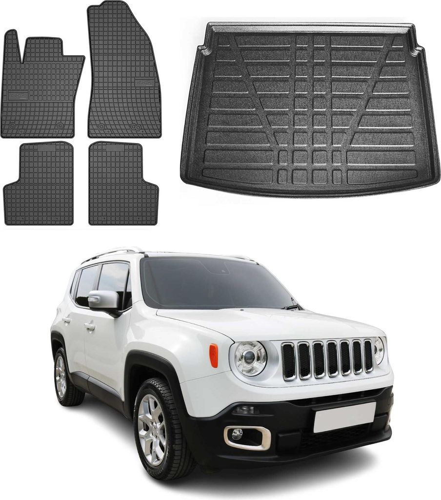 Fußmatten & Kofferraumwanne Set für Jeep Renegade 2014-2024 Immagine del prodotto 